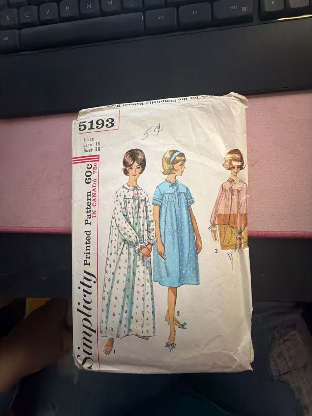 Simplicity Sewing Pattern 5193 Size 18 Nightgown And Bedjacket